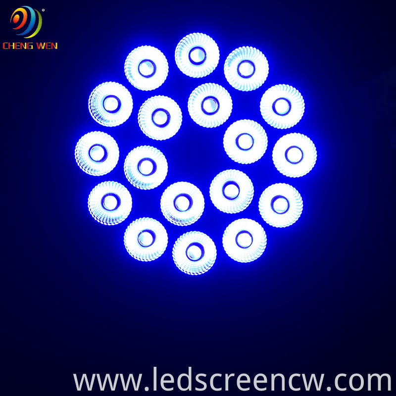 18pcs Waterproof Flat Led Par Light